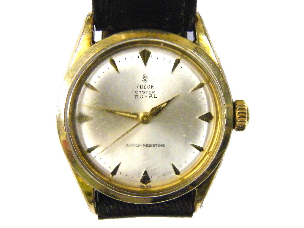 Appraisal: Tudor Oyster Royal gold plated gentleman's wristwatch the silvered dial