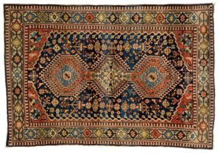 Appraisal: SOUTH PERSIAN ORIENTAL SCATTER RUG SOUTH PERSIAN ORIENTAL SCATTER RUG