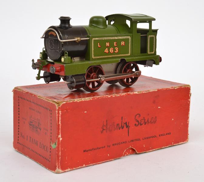 Appraisal: HORNBY NO TANK LOCO O GAUGE - - LNER GREEN