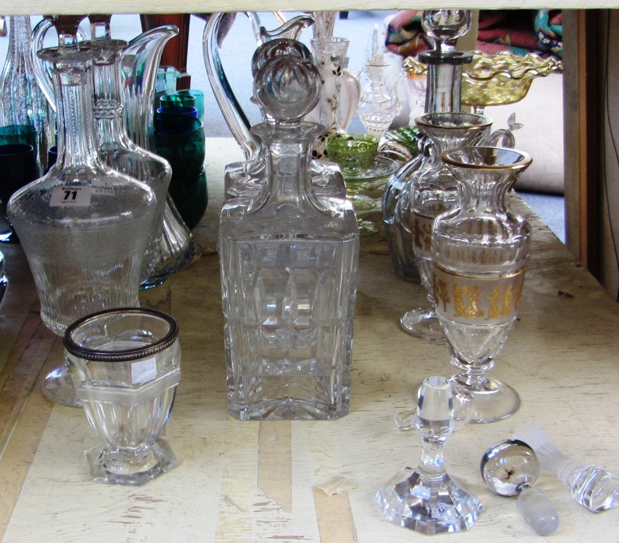 Appraisal: A pair of St Louis crystal decanters and stoppers of