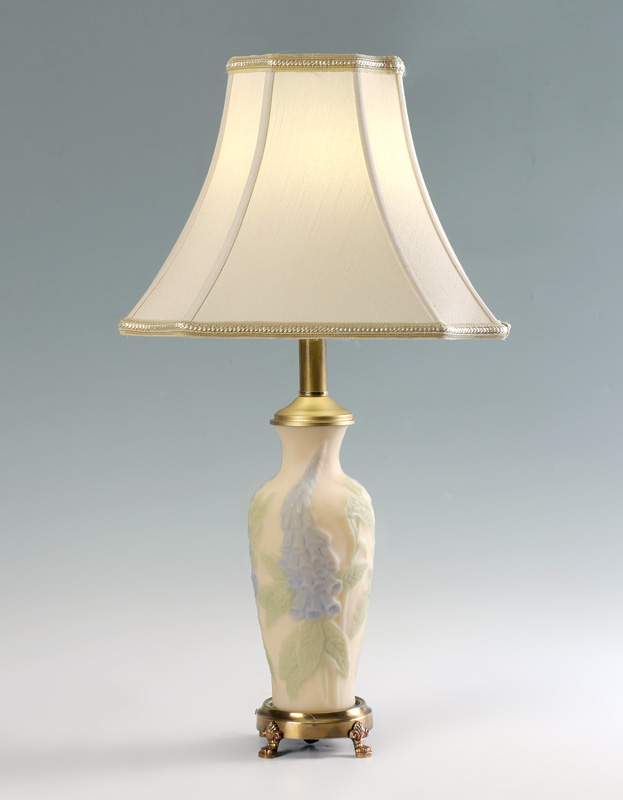 Appraisal: CONSOLIDATED PHOENIX FOXGLOVE GLASS LAMP Consolidated or Phoenix glass foxglove