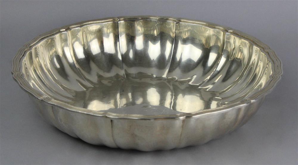 Appraisal: MEXICAN SILVER LOBED BOWL mid th Century maker's mark for