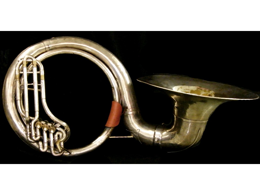 Appraisal: Good Besson Co silver plated B flat sousaphone soft case