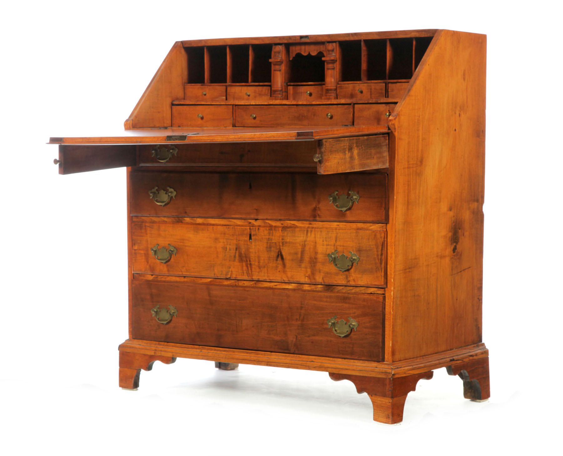 Appraisal: CHIPPENDALE SLANT-FRONT DESK New England late th-early th century maple