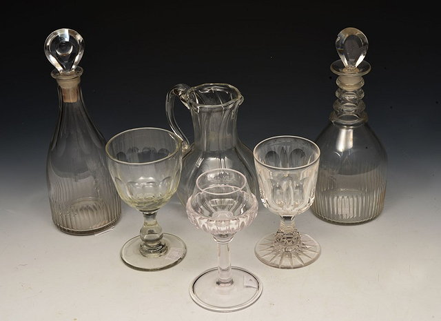 Appraisal: A GROUP OF GLASSWARE to include a mead glass a