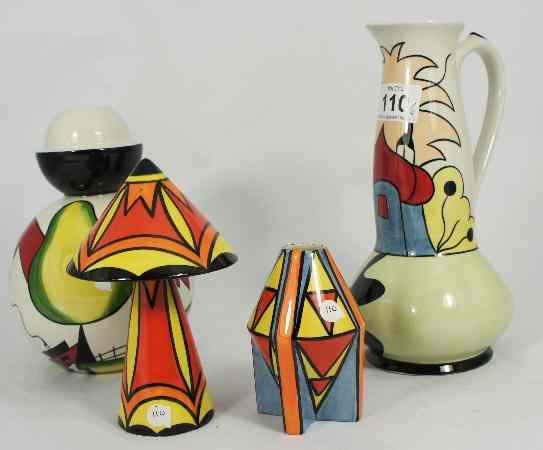 Appraisal: Lorna Bailey Jug in the Red Roof Design a Sugar