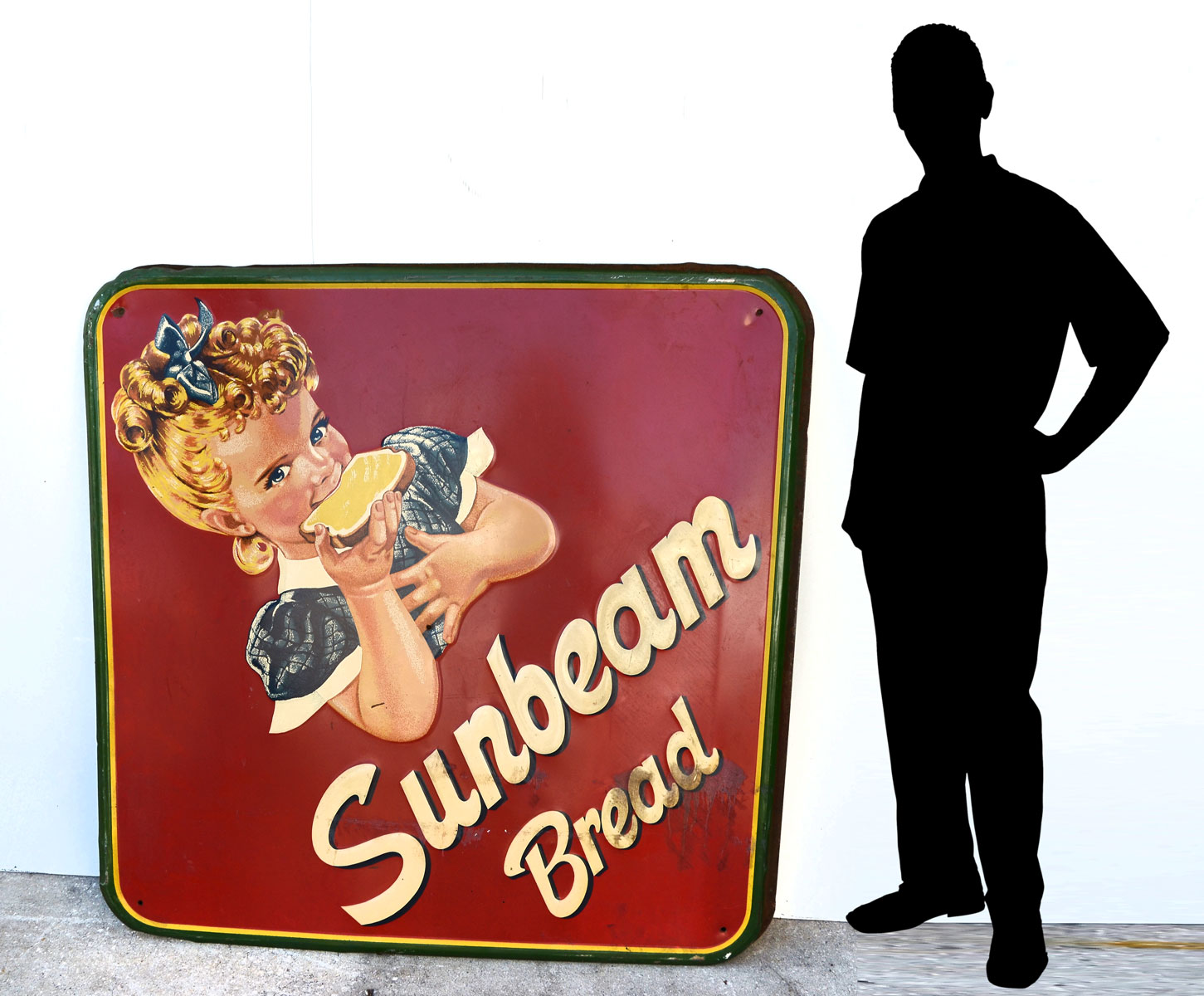 Appraisal: LARGE SUNBEAM BREAD ADVERTISING SIGN Large vintage Sunbeam Bread advertising