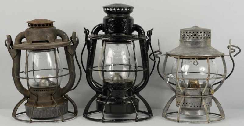 Appraisal: Lot of Kerosene Railroad Lanterns Description Includes two Dietz and