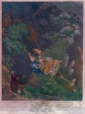 Appraisal: After Fragonard 'The Swing' colour print x in x cm