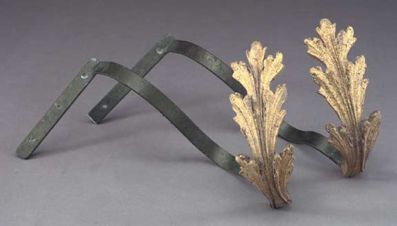 Appraisal: Six Pairs of Italian Wrought-Iron and Antique-Gilded Composition Drapery Tiebacks