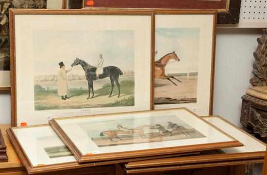 Appraisal: Six framed race-horse portraits after J F Herring depicting winners