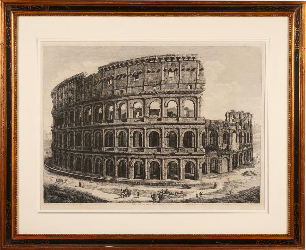 Appraisal: ENGRAVING OF THE COLOSSEUMprinted lower left Rossini dis e inc