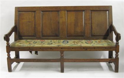 Appraisal: George II provincial oak setteemid th century