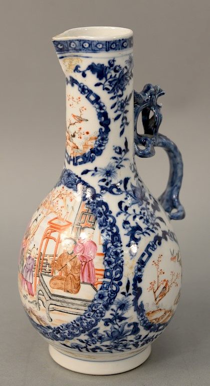 Appraisal: Export pitcher China th century with underglaze blue decoration and