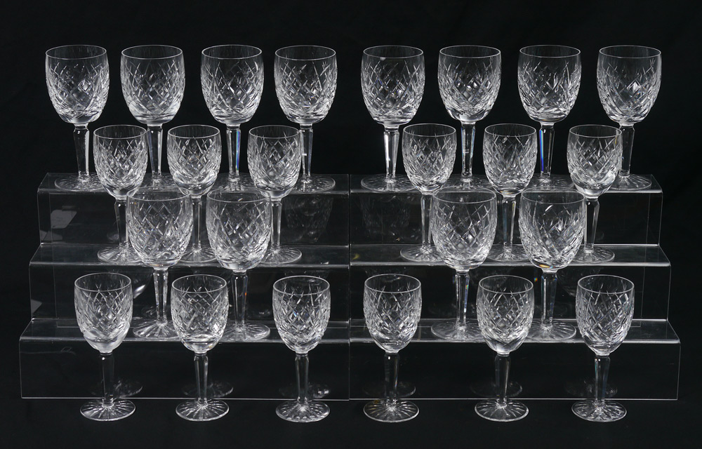 Appraisal: PIECE WATERFORD AVOCA CRYSTAL STEMWARE pieces in the Avoca pattern