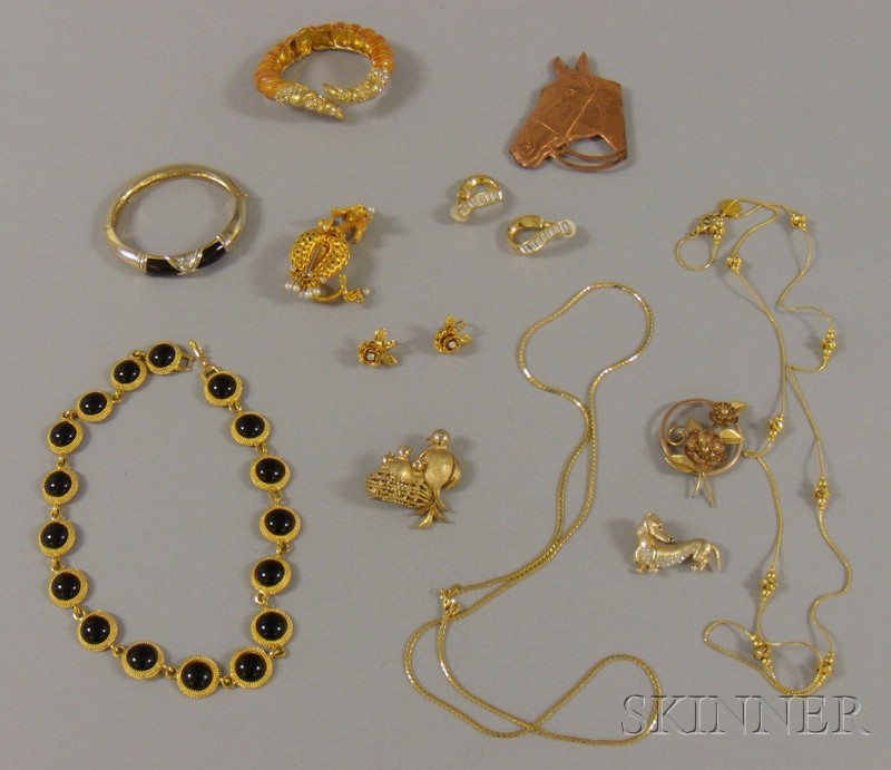 Appraisal: Small Group of Mostly Signed Costume Jewelry including a Krementz