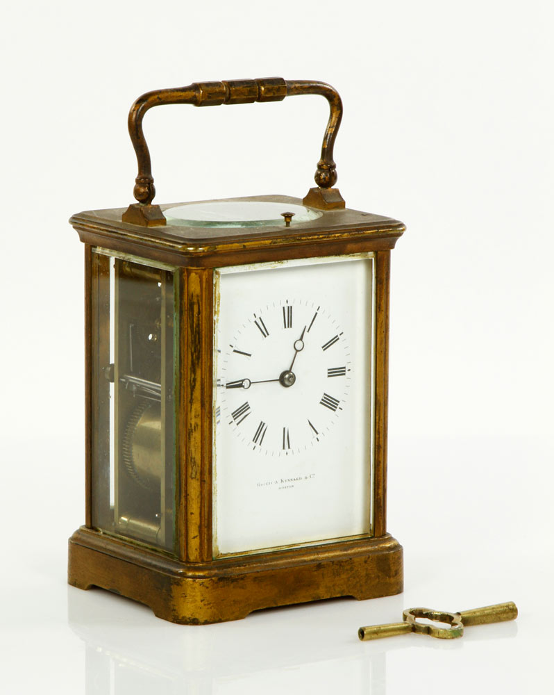 Appraisal: - th C Brass Carriage Clock th century carriage clock