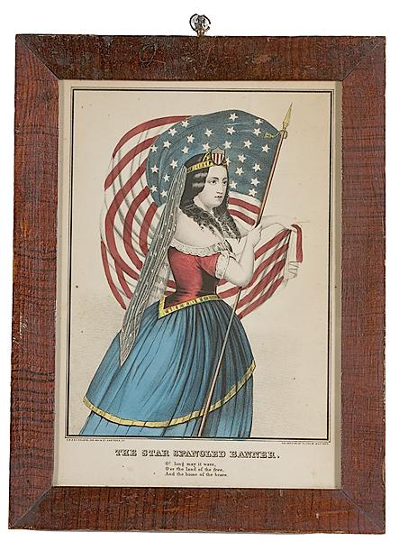 Appraisal: THE STAR SPANGLED BANNER KELLOGG PRINT Manufactured in Connecticut New