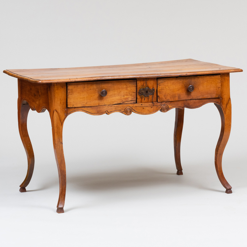 Appraisal: LOUIS XV STYLE PROVINCIAL FRUITWOOD TABLE x ft x in