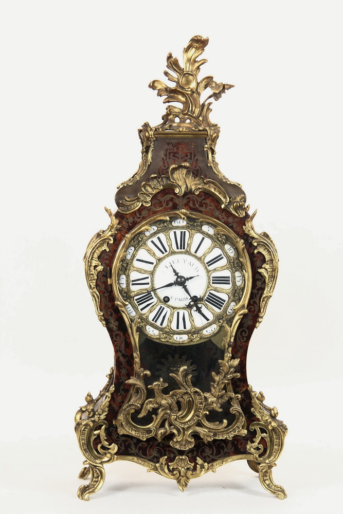 Appraisal: FRENCH BOULE MANTEL CLOCK - Large Ornate Louis XVI Style