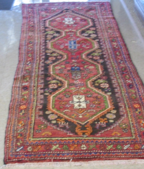 Appraisal: PERSIAN AREA RUG Hamadan tribal villages region stylized flower head