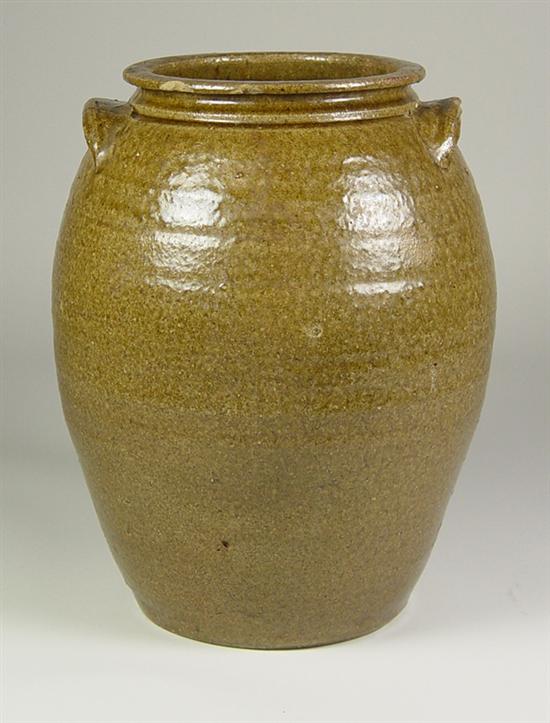 Appraisal: North Carolina Stoneware Crock Mid th Century Salt glaze with