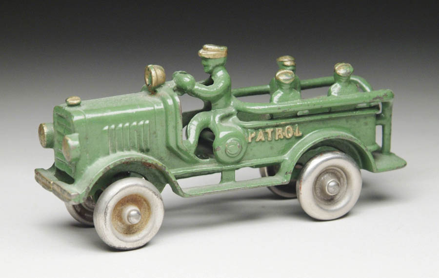 Appraisal: CAST IRON PATROL WAGON Possibly by Kenton Painted green with