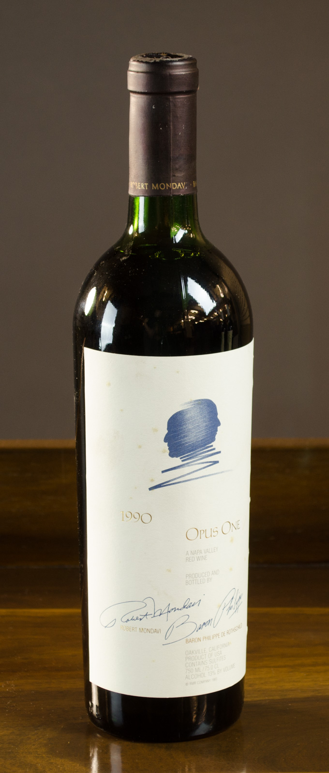 Appraisal: ONE BOTTLE OF VINTAGE CALIFORNIA RED WINE Opus One Napa