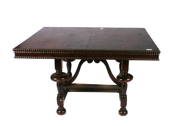 Appraisal: A Rosewood dining table with two leaves height in width