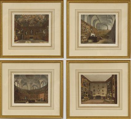 Appraisal: William Henry Pyne British - Four Interior Views from The