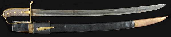 Appraisal: A continental hunting swordlate th early th century Curved -