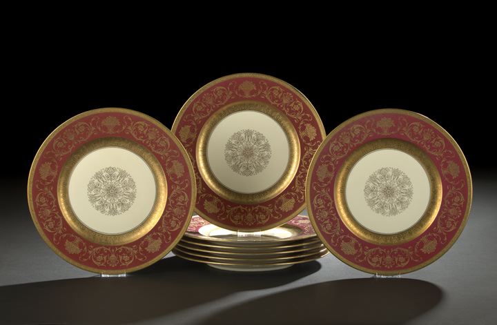 Appraisal: Set of Eight Krautheim Adelberg Porcelain Dinner Plates second quarter