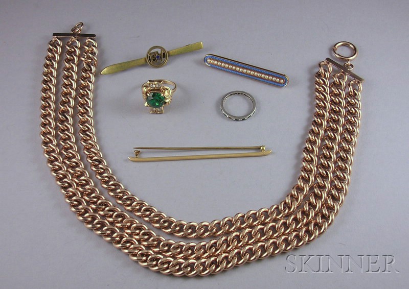 Appraisal: Group of Assorted Jewelry Items including a platinum emerald and