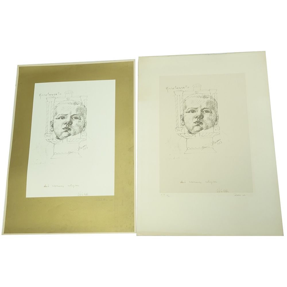 Appraisal: Michelangelo Pistoletto b Silkscreens Michelangelo Pistoletto Italian b Two Silkscreen