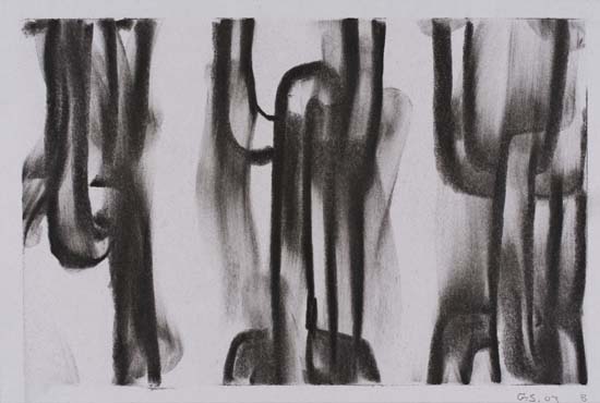 Appraisal: GARY SIMMONS - Untitled Chains Charcoal on thin wove paper