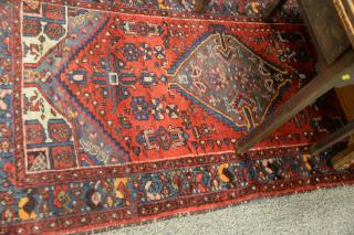 Appraisal: Two Hamaden Oriental throw rugs ' x ' and '