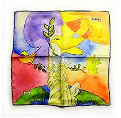 Appraisal: Sarar - CITYarts Pieces for Peace Silk Pocket Square -