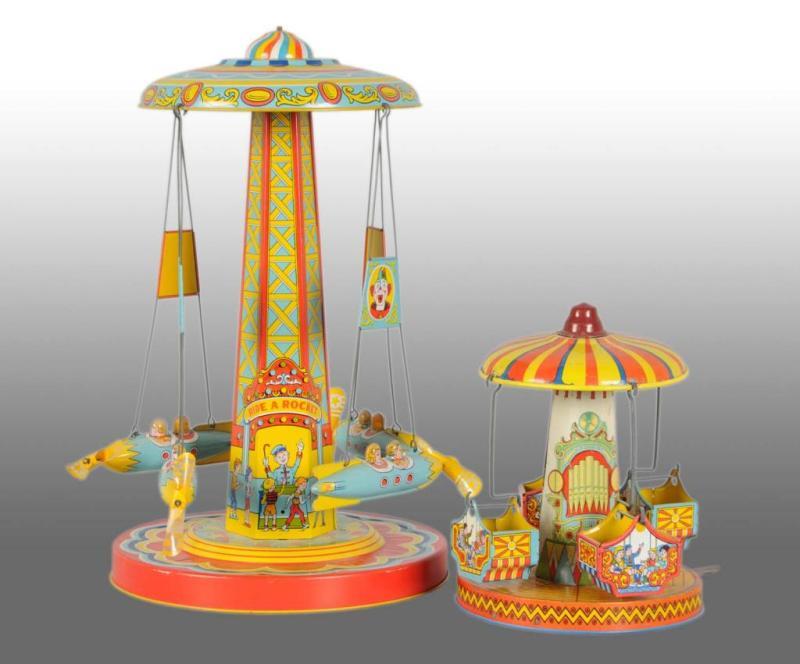 Appraisal: Lot of Tin Litho Chein Amusement Park Ride Toys Description