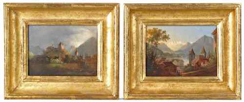 Appraisal: Ferdinand Sommer Swiss - pair of oil on board landscapes