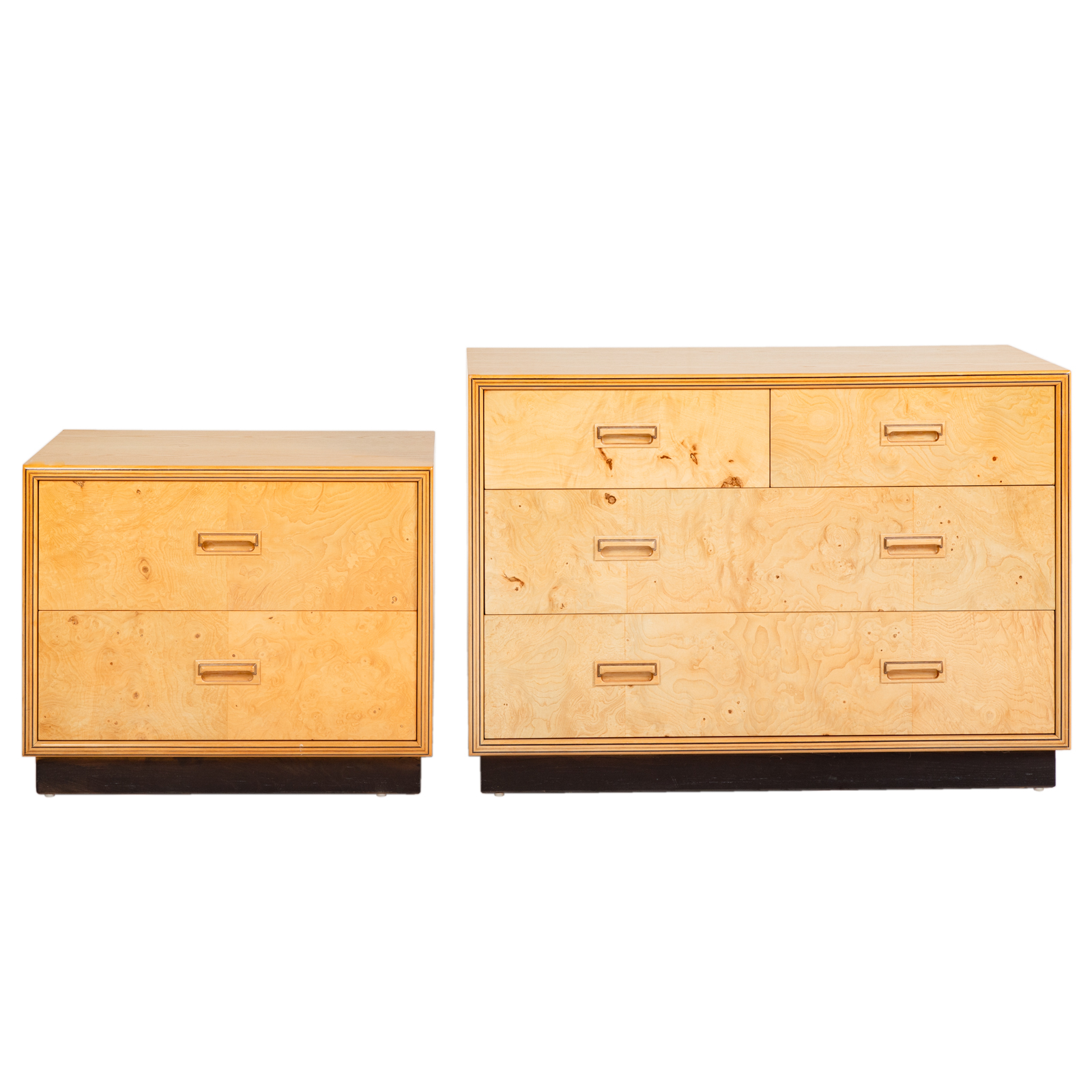 Appraisal: TWO HENREDON CONTEMPORARY CHESTS Circa Milo Baughman style mid century