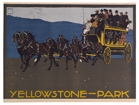 Appraisal: LUDWIG HOHLWEIN - YELLOWSTONE-PARK x inches x cm G Schuh