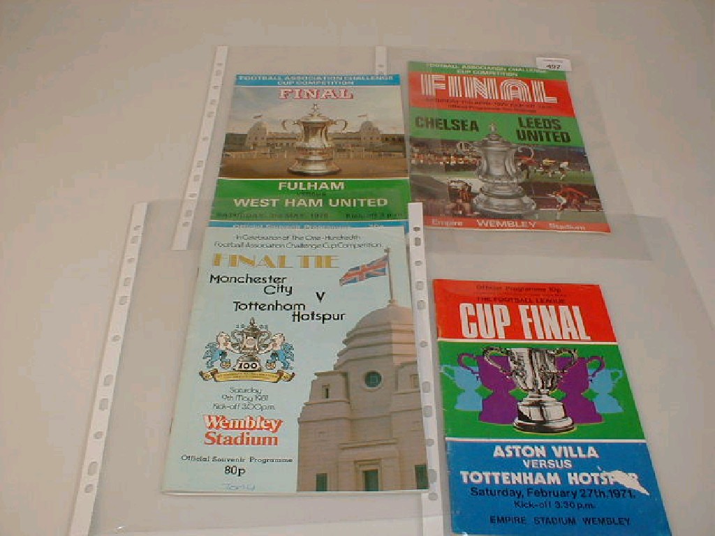 Appraisal: Four FA Cup Final programmes and