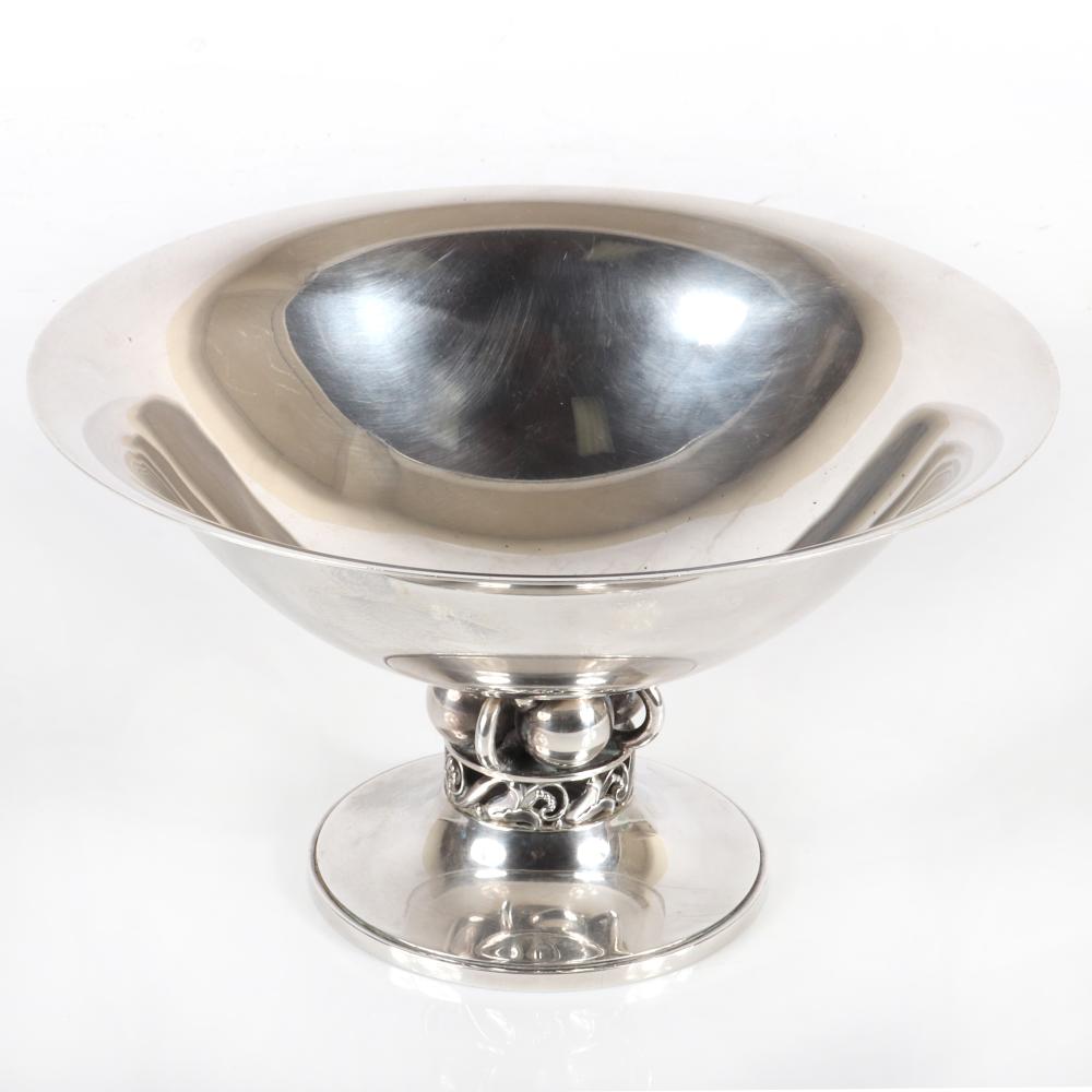 Appraisal: INTERNATIONAL STERLING ALPHONSE LA PAGLIA DESIGNED GEORG JENSEN FOOTED COMPOTE