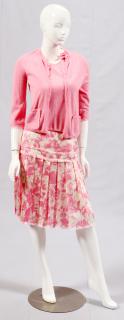 Appraisal: OSCAR DE LA RENTA SWEATER SET AND SKIRT OSCAR DE