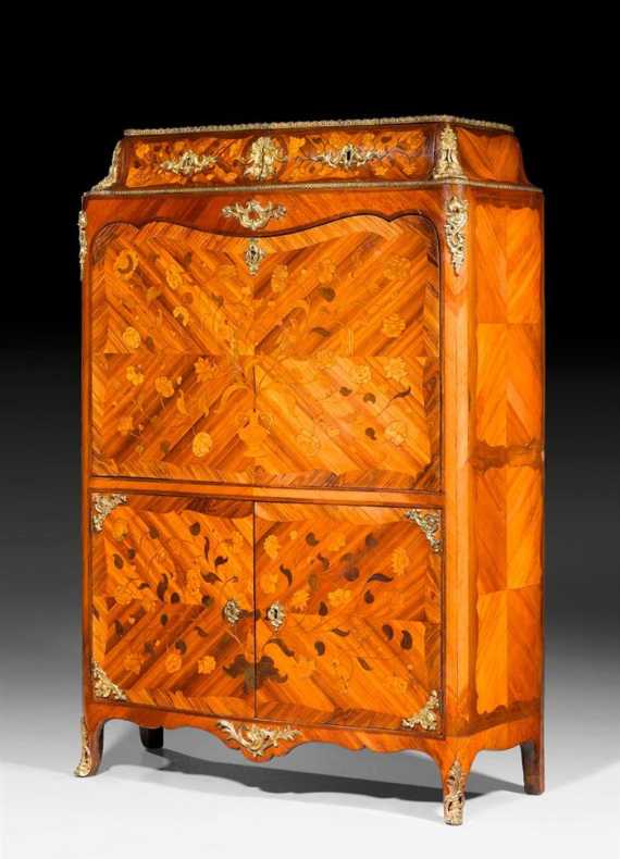 Appraisal: SECRETAIRE A ABATTANT Louis XV attributed to J P LATZ