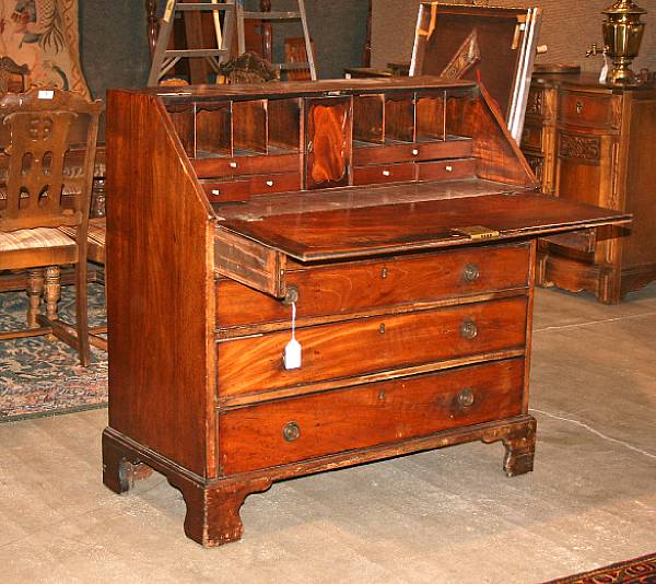 Appraisal: A George III mahogany front desk late th early th