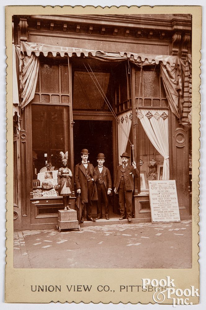 Appraisal: Cabinet card photograph of a Cigar Store Indian Cabinet card