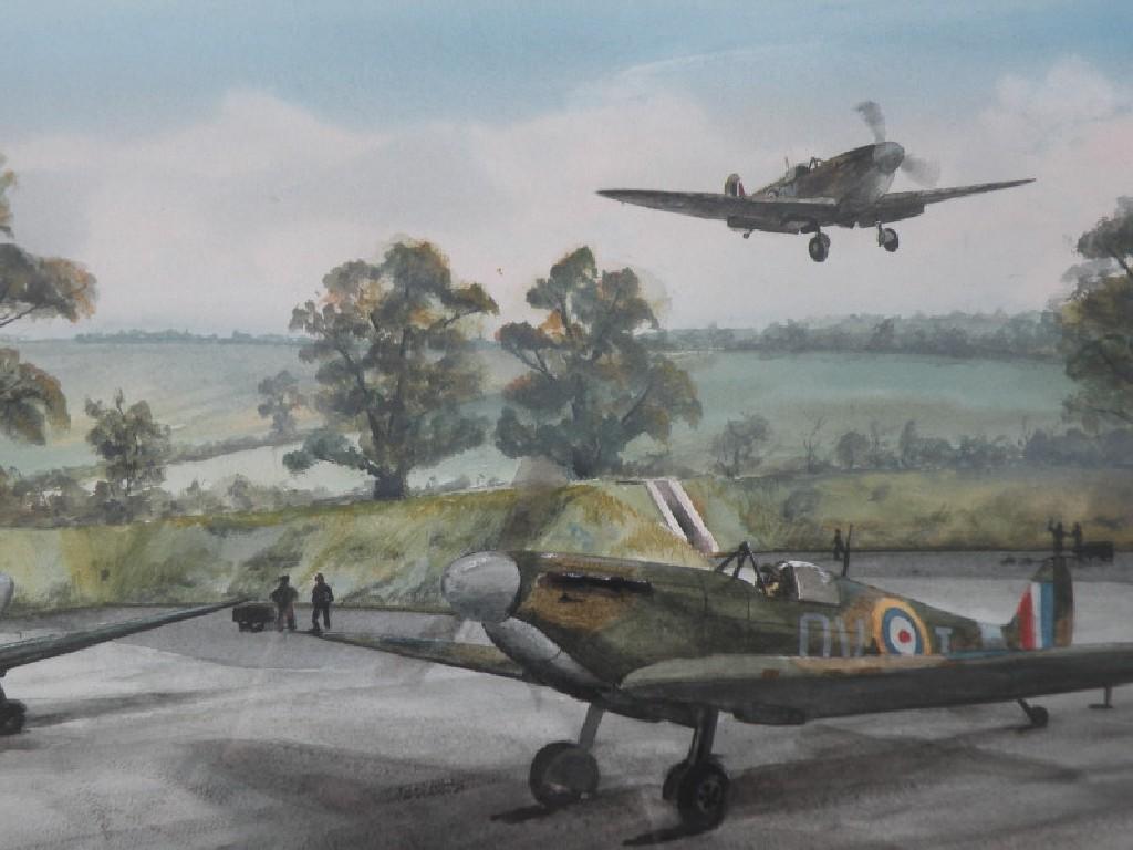 Appraisal: Graham Morgan Spitfires on a Runway and in the Air