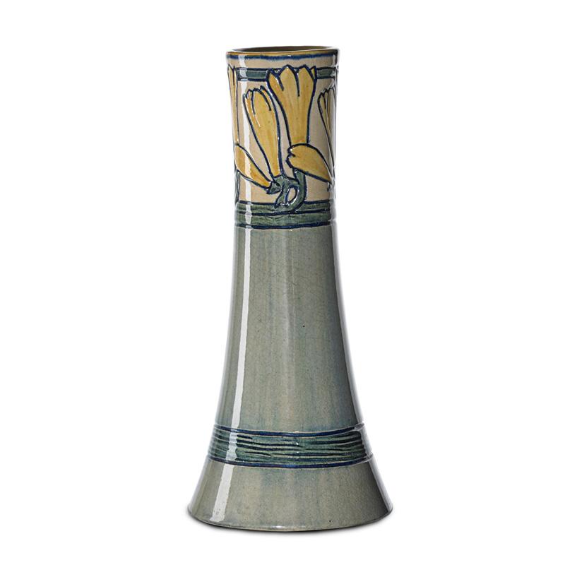 Appraisal: M LeBLANC NEWCOMB COLLEGE Tall early vase Condition Report hairline