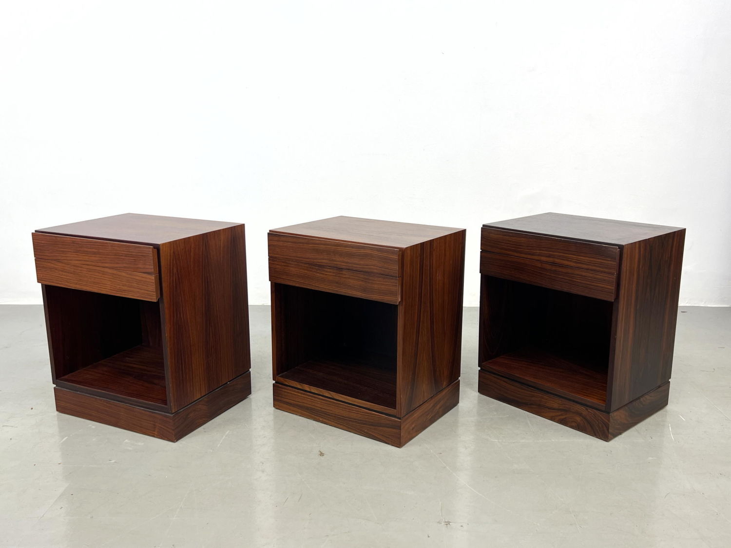 Appraisal: Arne Wahl Iversen Danish Modern Rosewood Nightstands End Side Tables